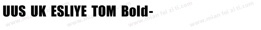 UUS UK ESLIYE TOM Bold字体转换